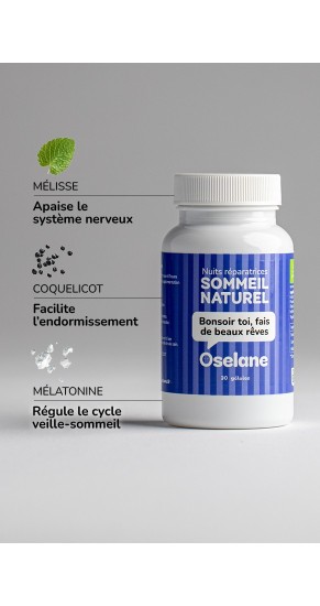 Sommeil Naturel - Mélisse, Coquelicot & Mélatonine | Oselane Sommeil Naturel - Mélisse, Coquelicot & Mélatonine | Oselane
